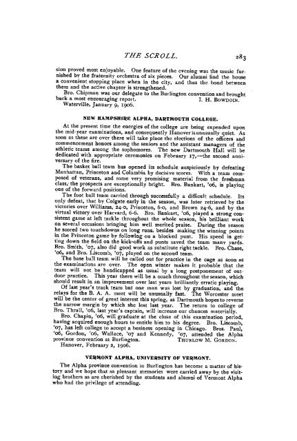 1905-06 Volume 30 No 1–5 - Phi Delta Theta Scroll Archive