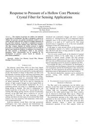 Response to Pressure of a Hollow Core Photonic Crystal Fiber for ...