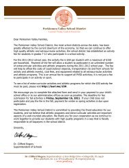 Activity Fee Letter and Form - Perkiomen Valley School District