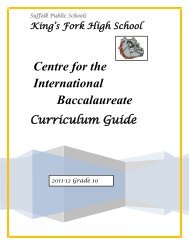 IB Handbook grade 10 - Suffolk Public Schools Blog