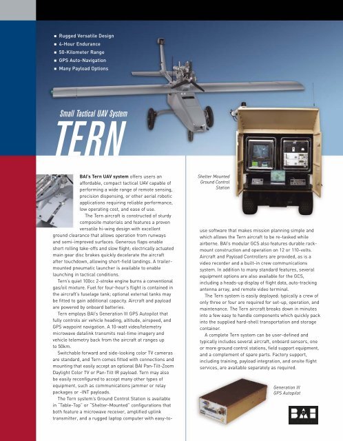 TERN - Unmanned Aircraft Drones