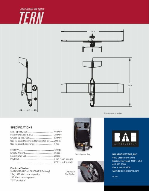 TERN - Unmanned Aircraft Drones