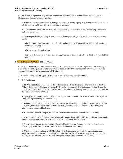 joint federal travel reg