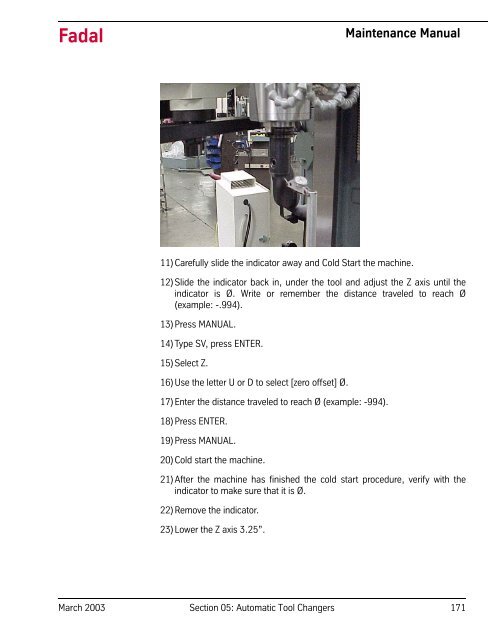 Section 05: Automatic Tool Changers - FadalCNC.com