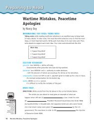 WARTIME MIsTAkEs, PEAcETIME ApOLOGIEs by ... - SchoolNotes