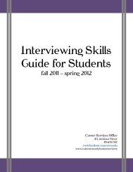 Interviewing Skills Guide for Students - Cazenovia College