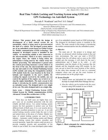 Real Time Vehicle Locking and Tracking System using GSM and ...