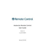 Avalanche Remote Control User Guide - Wavelink