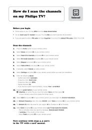 How do I scan the channels on my Philips TV? - Klantenservice