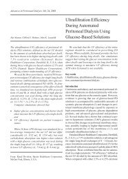 Ultrafiltration Efficiency During Automated Peritoneal Dialysis Using ...