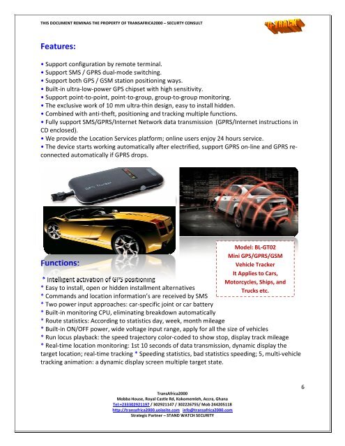 GPS CAR TRACKING SYSTEM CLIENT - G -Track