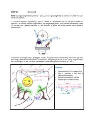 ENGR 122 Homework 3 NOTE: Use engineering format for ...