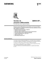 1920 Sondes de pression différentielle QBE63-DP... - Siemens ...