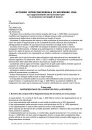 accordo interconfederale 20 novembre 1996 - Cisl Lombardia