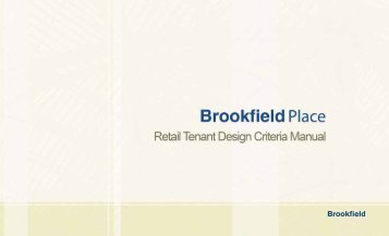 Retail Tenant Design Criteria Manual - Brookfield Properties