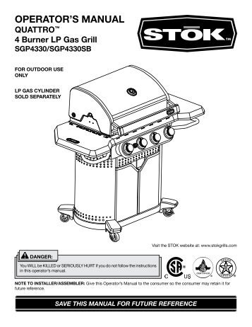 OPERATOR'S MANUAL - Home Depot
