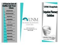Outpatient Pharmacy Refill Guidelines - UNM Hospitals