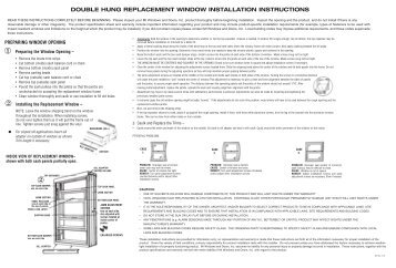 double hung replacement window installation instructions