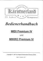 BEDIENERHANDBUCH MIDI und MIKRO PREMIUM IV - bei ...