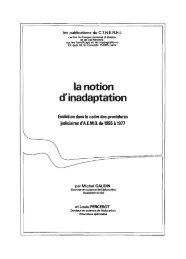 la notion d'inadaptation - Les Classiques des sciences sociales