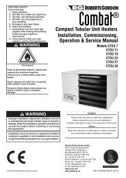 COMBAT Â® Compact Tubular Unit Heater ... - Roberts Gordon