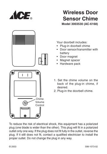 Wireless Door Sensor Chime