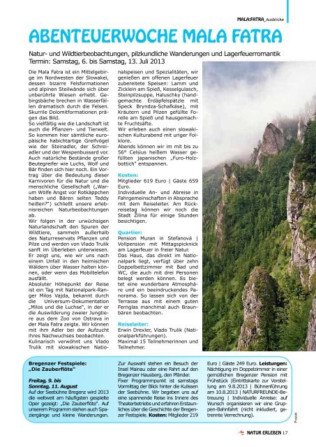 Ausgabe 2013, Nr. 1 - Naturfreunde Wien