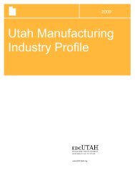 Utah Manufacturing Industry Profile - Economic Development ...