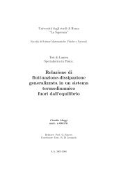 Relazione di fluttuazione-dissipazione generalizzata ... - La Sapienza