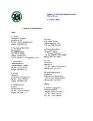Doctors in Rural Areas - Embassy of the United States Athens, Greece