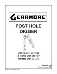 POST HOLE DIGGER - Gearmore, Inc.
