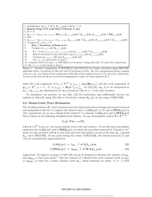 Iterative Weighted Risk Estimation for Nonlinear Image Restoration ...