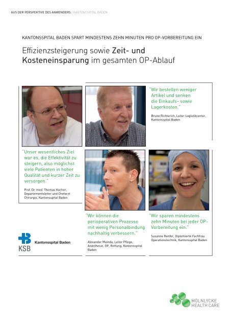 Fallstudie als Download - Mölnlycke Health Care