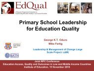 Primary School Leadership for Education Quality - EdQual