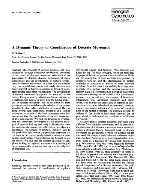 A dynamic theory of coordination of discrete movement - Free