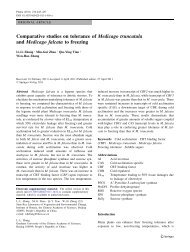 Comparative studies on tolerance of Medicago truncatula and ...