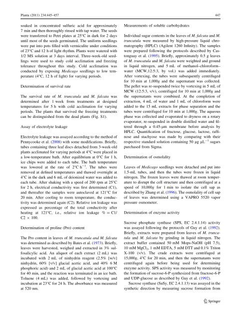 Comparative studies on tolerance of Medicago truncatula and ...