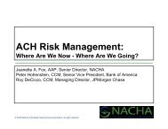 ACH Risk Management: