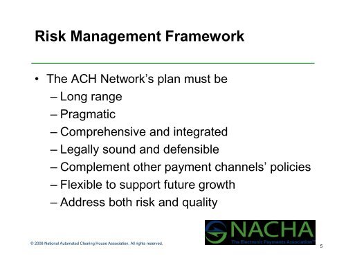 ACH Risk Management: