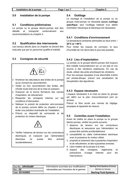 DRVA acier inoxydable - garniture mécanique - MIDI Bobinage