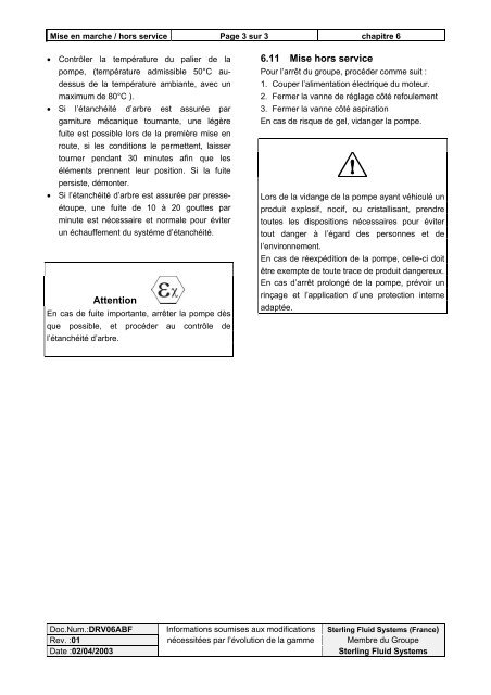 DRVA acier inoxydable - garniture mécanique - MIDI Bobinage