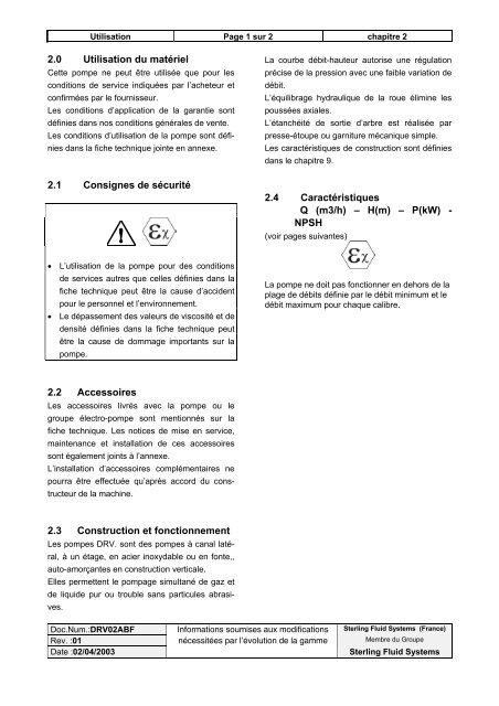 DRVA acier inoxydable - garniture mécanique - MIDI Bobinage