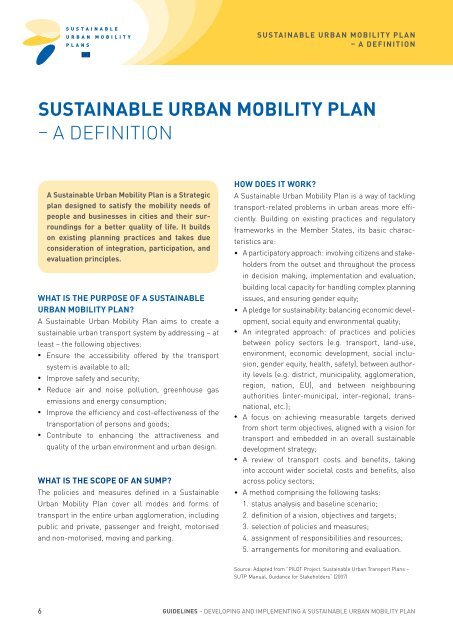 SUMP Guidelines - Sustainable Urban Mobility Plans