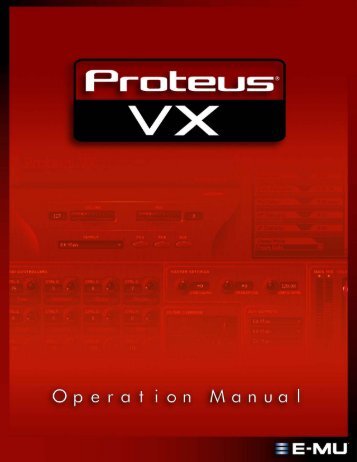 Proteus VX Operation Manual, English, version 2.0.1 - Creative ...