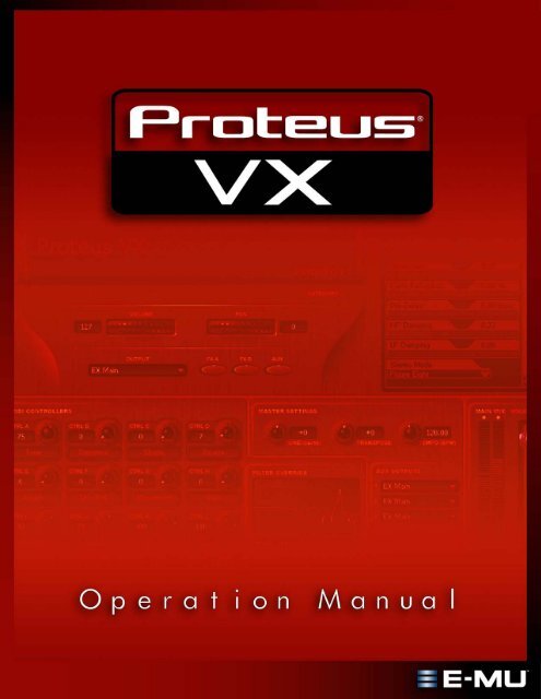 Proteus Vx Operation Manual English Version 2 0 1 Creative