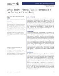 Postnatal Glucose Homeostasis in Late-Preterm and Term Infants ...