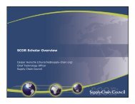 SCOR-S program overview - Supply Chain Council