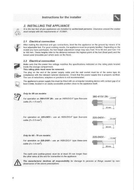 SMEG C6GMXA8 60cm Dual Fuel Upright Stove User Manual ...