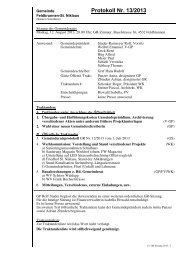 GR-Protokoll Nr. 13/2013 - Feldbrunnen