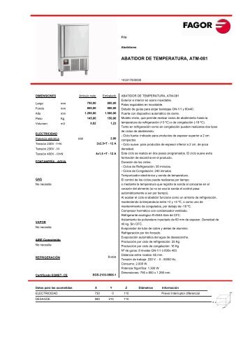 ABATIDOR DE TEMPERATURA, ATM-081 - Fidesvita